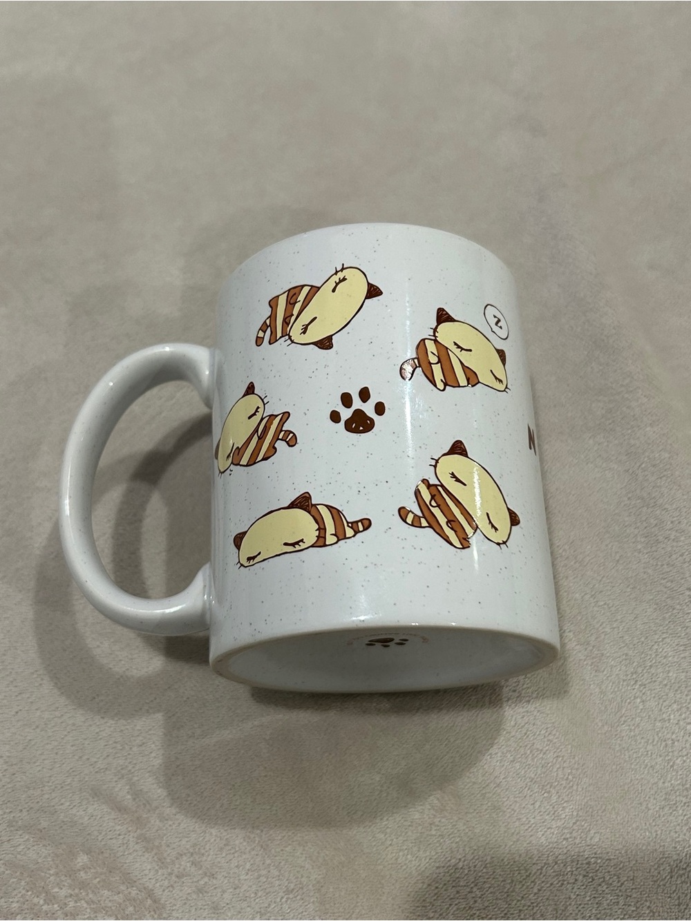 Vintage 2001 Sanrio NYAGO Sleeping Cats Ceramic Coffee Mug Rare Y2K